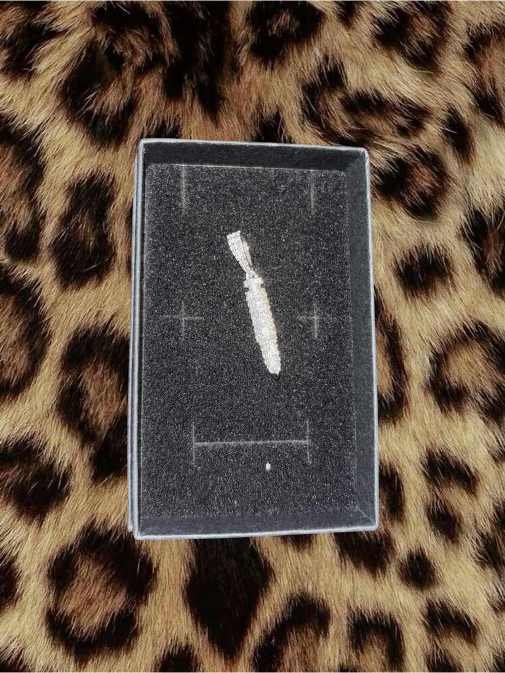 925 Silver VVS Moissanite Bull*t Pendant
